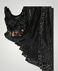 PATTARI Embroidered Bollywood Supernet Saree