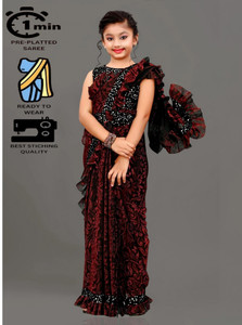 Dream Clouds Embellished Bollywood Lycra Blend Saree