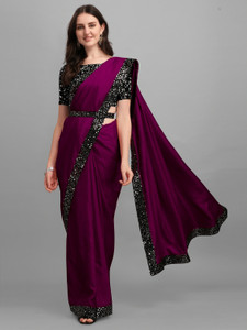 HouseOfCommon Embellished Bollywood Lycra Blend Saree