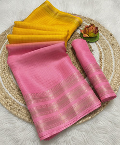 RegalDrapes Woven, Checkered Mysore Silk Blend, Jacquard Saree