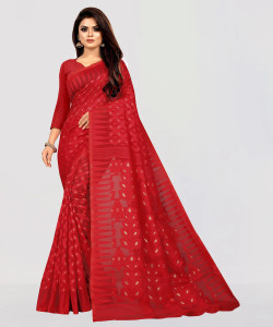 ANISSA SAREE Woven Jamdani Cotton Blend Saree