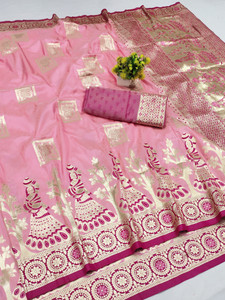Ratnavali Woven, Self Design Banarasi Pure Silk, Art Silk Saree