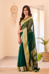 VADTALWALA Self Design Bollywood Cotton Blend Saree