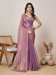 Classy Foriever Solid/Plain Bollywood Chiffon Saree