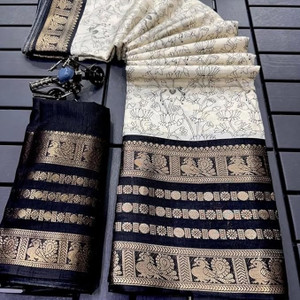 BilloRani Self Design Bollywood Art Silk, Raw Silk Saree