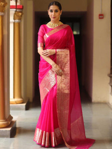 PHEASANT Woven Bollywood Organza Saree