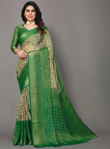 Sanwariya Silks Woven Mysore Brasso, Chiffon Saree