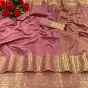 Gajal Woven Kanjivaram Pure Silk, Cotton Silk Saree