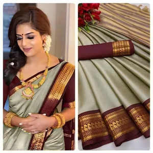 Mortal Textile Woven Handloom Cotton Silk Saree