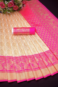 THESIYA FAB Woven Bollywood Jacquard Saree