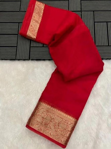 Priya Self Design Bollywood Organza Saree