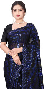 hesika एम्बेलिश्ड बॉलीवुड जोर्जेट साड़ी