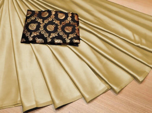 Arpita Fashion Solid/Plain Bollywood Silk Blend Saree