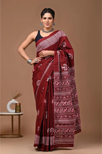 RJ CREATION Printed Bandhani Pure Cotton Saree