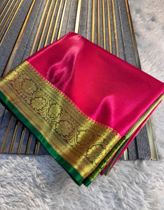 Banaras silk palace Woven Banarasi Satin Saree