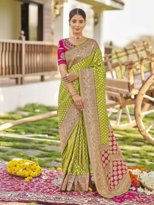 Sari Satva Woven Banarasi Jacquard, Art Silk Saree