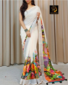 Gajal Self Design Bollywood Linen Saree