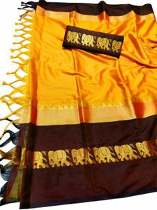 Suwarna Ent Woven Assam Silk Cotton Silk Saree