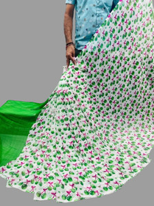 WILLMAKE Printed, Self Design, Color Block, Striped, Embroidered, Woven, Embellished, Solid/Plain Bollywood Jacquard, Art Silk Saree