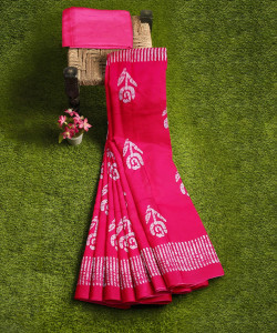 LOVWEAR Floral Print Daily Wear Pure Cotton Saree