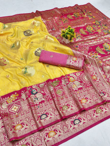 Ratnavali Woven Banarasi Pure Silk, Art Silk Saree