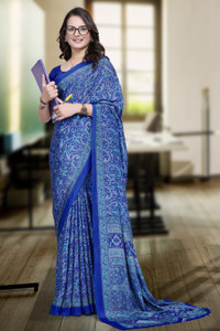 K 5 FASHION Printed Daily Wear Crepe Saree