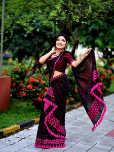 Ramani brothers Woven Mekhela Chador Pure Cotton Saree