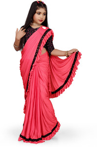 MIJAASHREE Embellished Bollywood Lycra Blend Saree