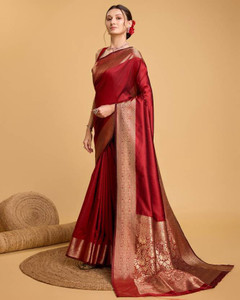 WOMENELEGENCE Woven Banarasi Pure Silk Saree
