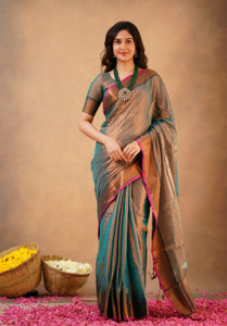 Raees Ethnic Woven Handloom Tissue Saree