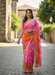Aakash Emporium Printed Bollywood Chiffon Saree