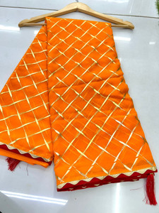 georgette Printed Leheria Georgette Saree