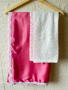 Trimara Dyed, Self Design, Embroidered Bollywood Silk Blend, Crepe Saree