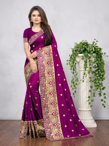 b bella creation Embroidered Bollywood Georgette Saree