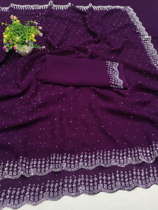 Priniti Embellished Daily Wear Georgette, Chiffon Saree