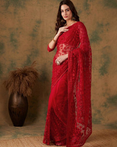 zili Embroidered Bollywood Net Saree