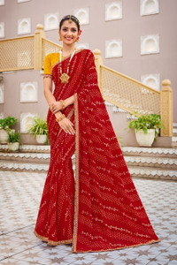 Laxmipati sarees Embroidered Bollywood Chiffon Saree