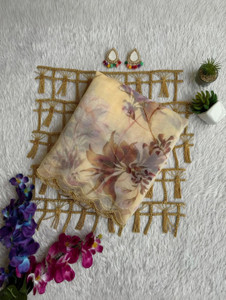 KRISHNASHYAMA Floral Print, Printed Daily Wear Organza Saree