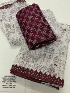 VVH Digital Print, Printed Bollywood Georgette Saree