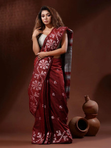 Balorampal Self Design Handloom Pure Cotton Saree