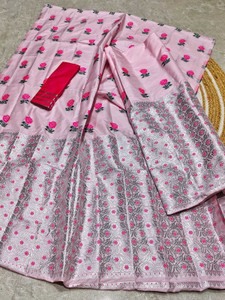 vraj enterprise Woven Mekhela Chador Pure Silk Saree