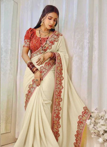 Vraggi Embellished Bollywood Silk Blend Saree