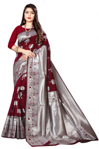 Mionas Woven Kanjivaram Jacquard, Pure Silk Saree