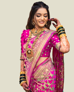 SOMVATI Woven Kanjivaram Jacquard Saree