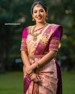 preety woman fashion Woven Kanjivaram Pure Silk Saree