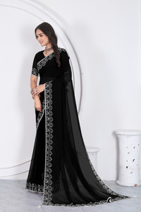 PRINCVAL FASHION Embellished Bollywood Georgette Saree