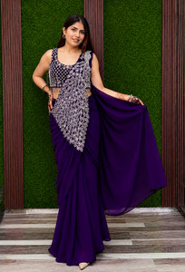 RK Creation Embroidered Bollywood Georgette Saree