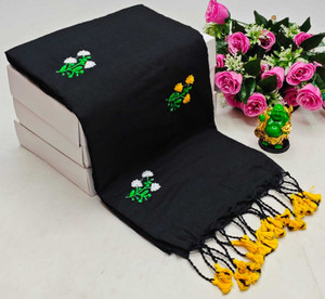 TWRIL Embroidered Handloom Pure Cotton Saree