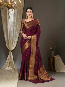 Divastri Woven, Embellished Kanjivaram Georgette Saree