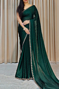 KAKADIYA CREATION Embellished Bollywood Chiffon Saree